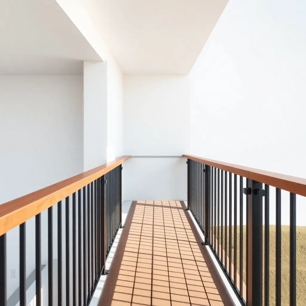 Barierki na balkon z deski kompozytowej