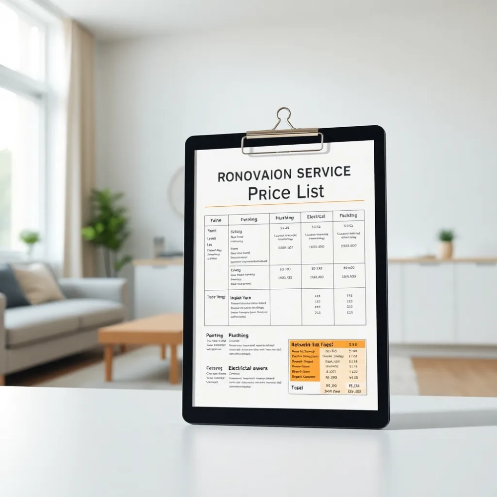 Cennik usług remontowych 2023