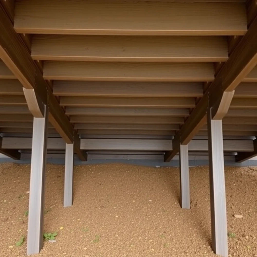 Konstrukcja pod taras z deski kompozytowej