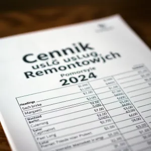 Cennik usług remontowych 2024 pomorskie