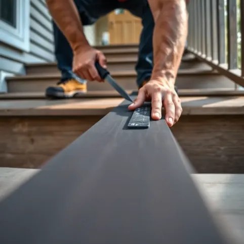 Montaż deski kompozytowej na schodach