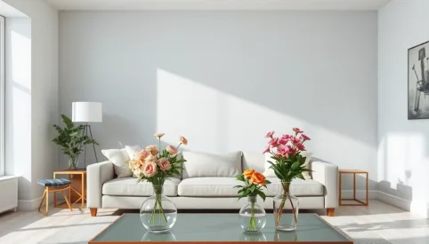 Nowoczesne kompozycje kwiatowe do salonu