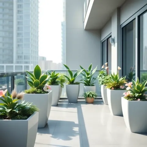 Nowoczesne kompozycje kwiatowe na balkon