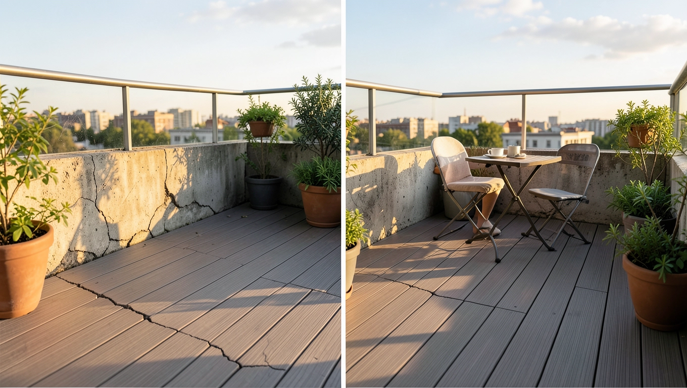 podesty kompozytowe na balkon